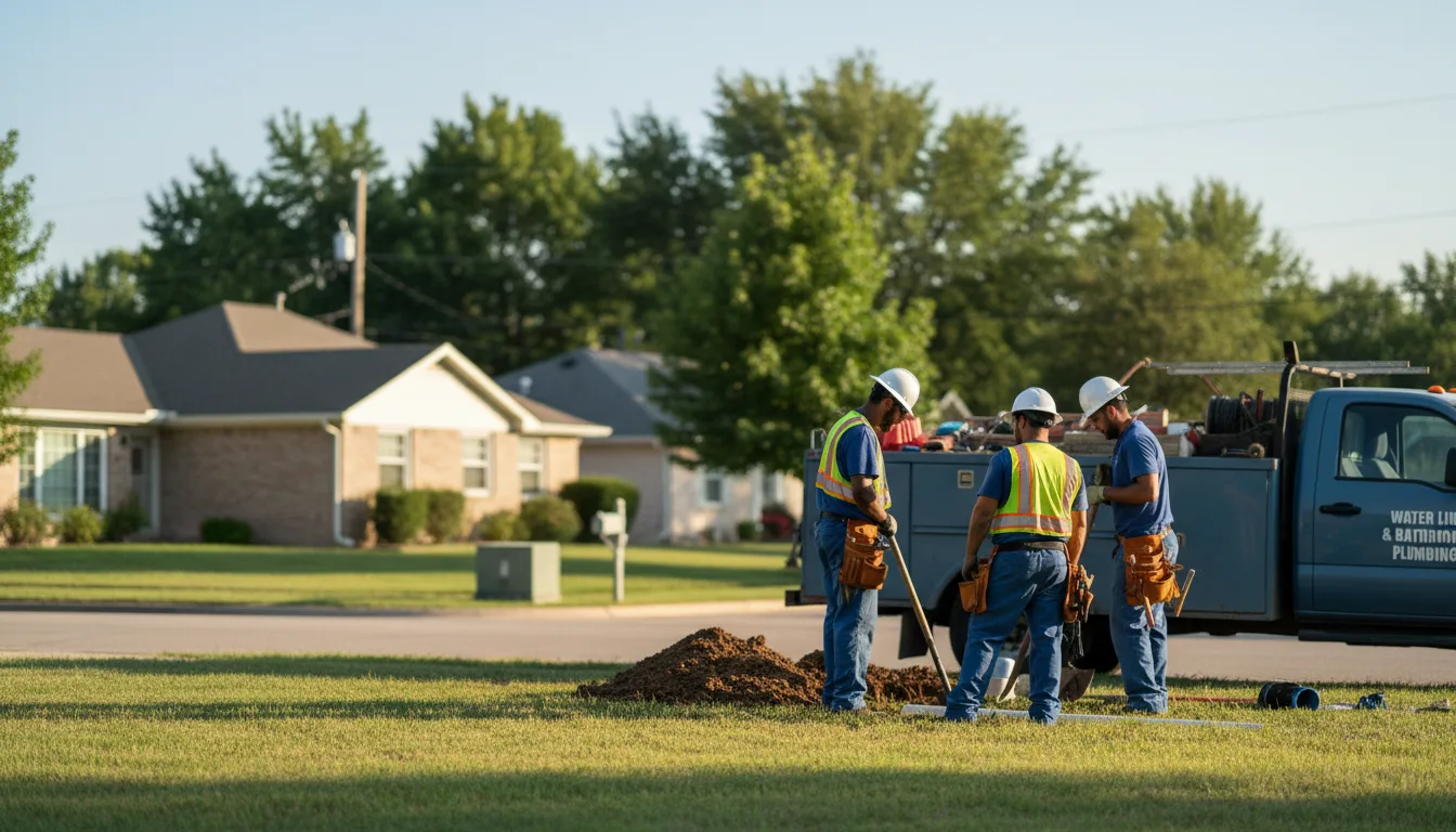 Residential water line and bathroom plumbing service in Corsica, SD
